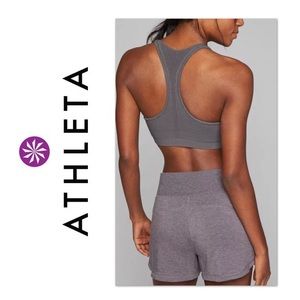 Athleta Pura Sports Bra in Silver Bells S NWT